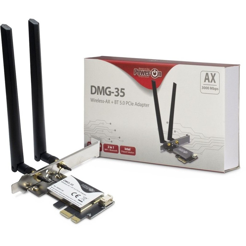 Inter-Tech DMG-35 Wi-Fi6 + BT5.0 2in1 WLAN + Bluetooth 5.0
