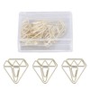 100pcs Metallic Paper Clips Golden Electroplating Process Anti Rust Paper