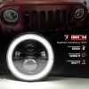 CHUSYYRAY Pair 7" inch Round Led Headlights Hi/Lo Beam FOR