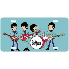 Cartoon Beatles Aluminum Novelty Auto License Plate