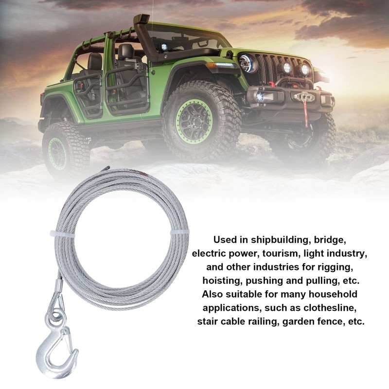 4mm X 12m Winch Wire Rope - High Breaking Strength,