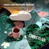 1 x Heart Coaster - Name Christian TRex Dinosaur Tyrannosaurus
