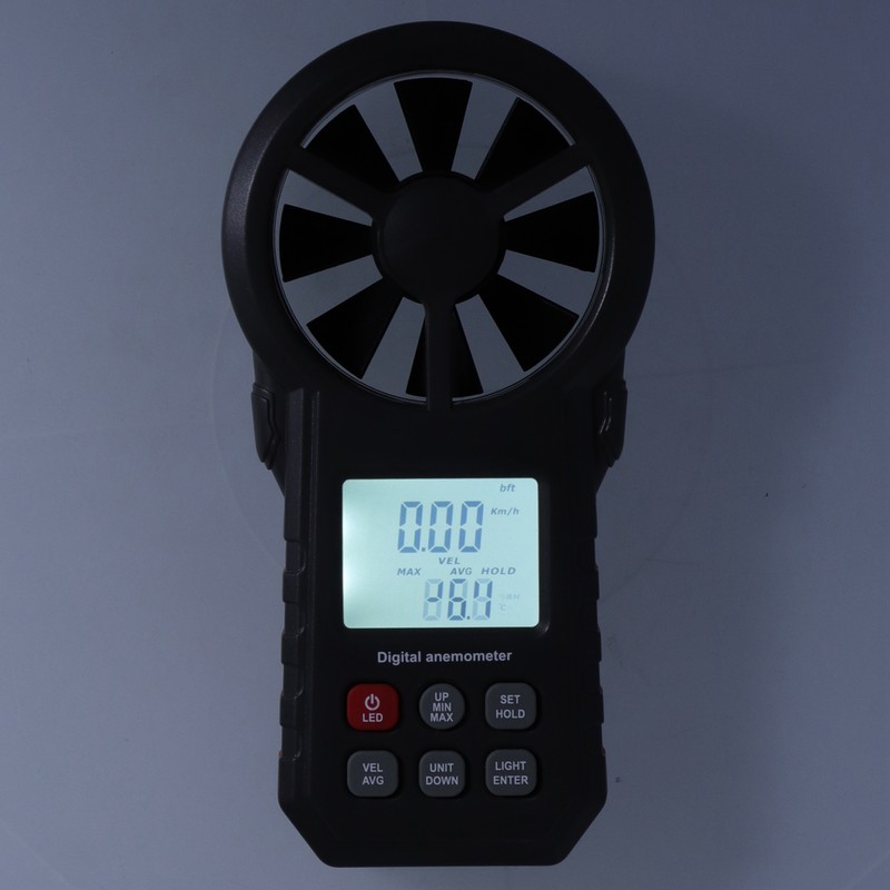 WT87B Bluetooth Digital Anemometer with LCD Backlight 9V Handheld Wind
