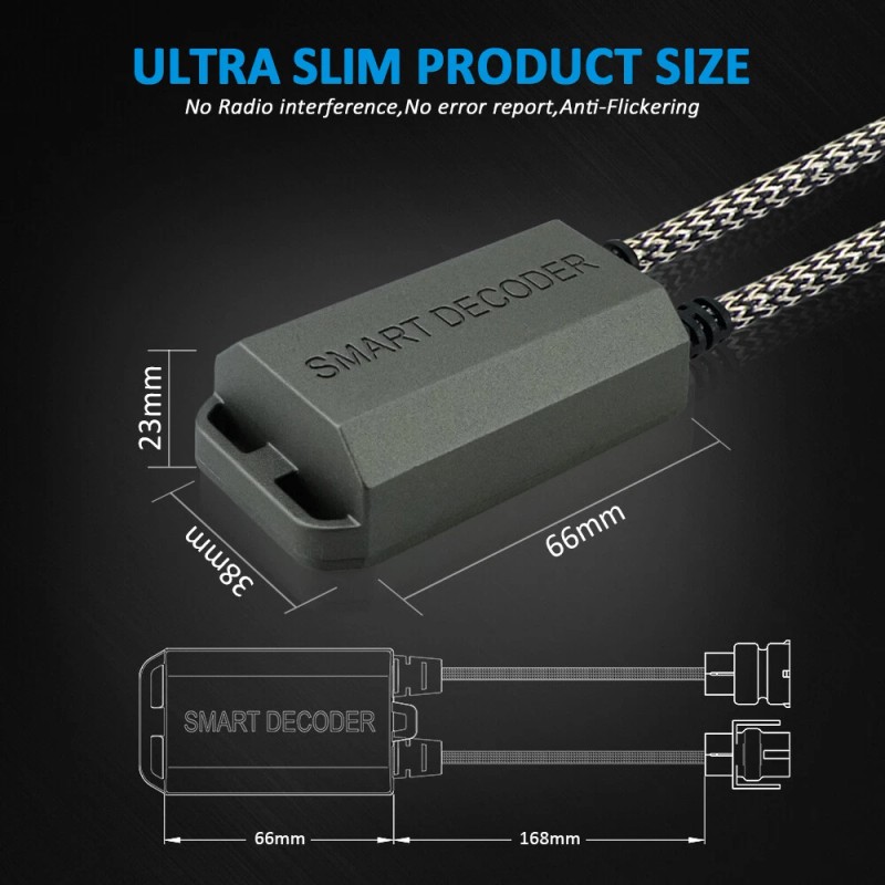 D-Lumina H8 H9 H11 LED Headlights Canbus Decoder Error Free