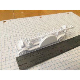 "Handmade" HO  SCALE HORSE DRAWN TILLER HOOK & LADDER FIRE WAGON TRUCK unpainted 3 D model