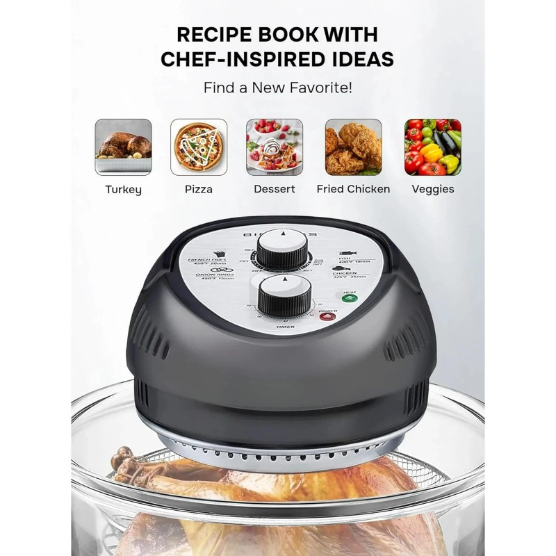 GraniteStone Air Fryer Toaster Oven Combo 16Qt Kitchen Countertop