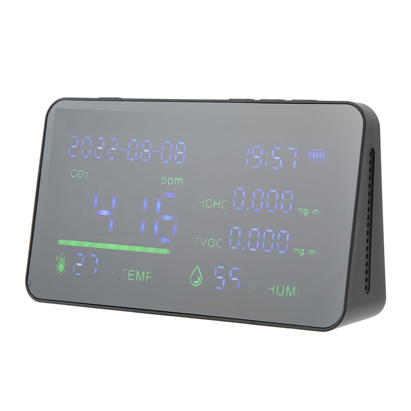 CO2 Detector ABS and Electronic TVOC Sensor Components Digital Temperature