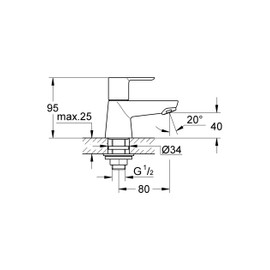 GROHE Grohe BauEdge Standventil WT, XS-Size