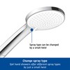 Duravit UV0652015010 Universal Shower Head, Chrome/White, wassersparend (MinusFlow), mit 3