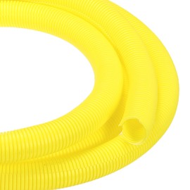DMiotech 10ft Wire Loom Split Tubing 1 Inch, Cord Protectors from Pet Flexible Conduit Cable Management for Office, Home, Garden, Yellow
