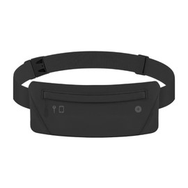 Running Waist Belt for Phone Bag Fanny Pack with Adjustable Elastic Strap for Women Men Running and Outdoor Activities (Black)
