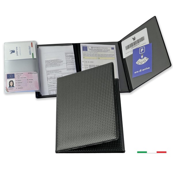 Pubblimania Document Folder for Car Motorcycle 3 Doors + Card