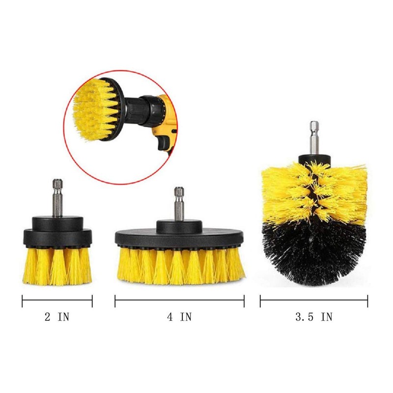 Bond Hardware Set Of 3 Drill Brush Attachment Power Scrubber