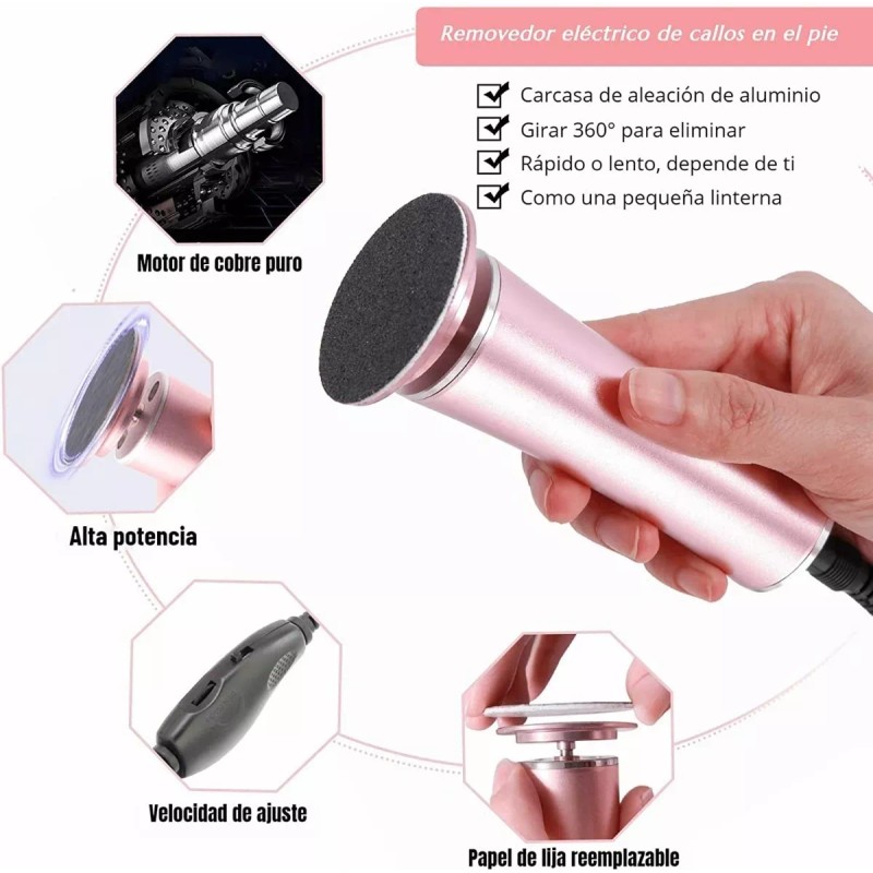 MYBEAUTY Maquina Exfoliadora De Callos Profesional De Eléctrico