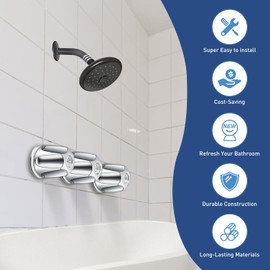 RAWILL Shower Knob Replacement for Price/Pfister Verve Tub Shower- Faucet Handles with 3 Piece Hot/Cold/Diverter Handles Polished Chrome