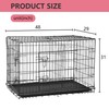 FDW Extra Large Dog Crate Dog Kennel Cage with Double