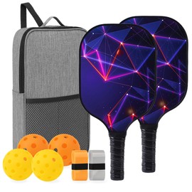 F&J Outdoors Energy Carbon Fiber Pickleball Paddle Set – USAPA Approved for Speed & Agility | Normal Carbon Fiber Surface for Men & Women