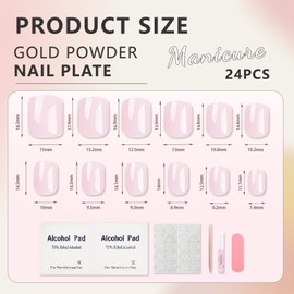 Cosmeria Press On Nails for Gluing Short False Nails Fingernails Artificial Nails for Sticking On Easy to Use For Stylish Results