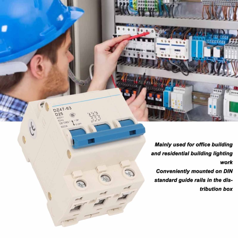 Miniature Circuit Breaker Flame Retardant Housing 3P Automatic Circuit Breaker