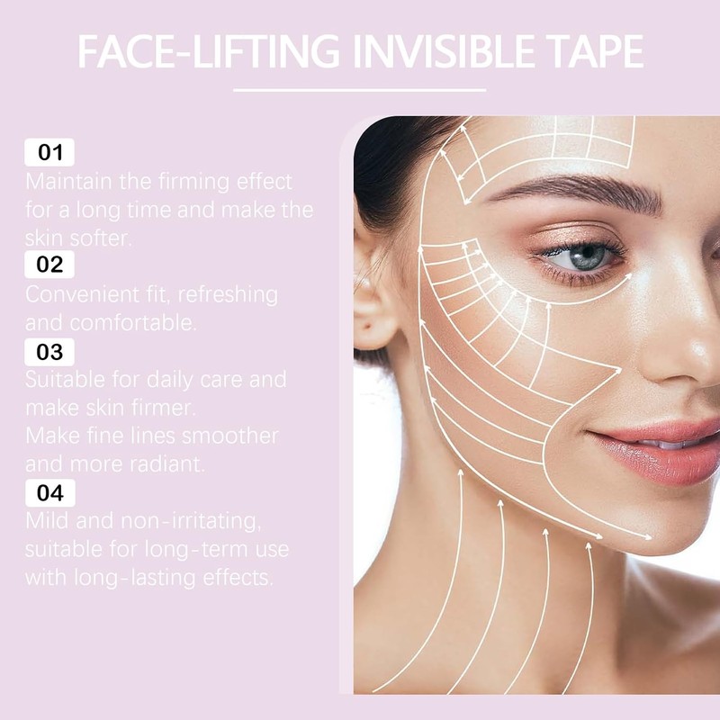 Bluemega Cinta Lifting Invisible para Rostro en V- Elevación Natural