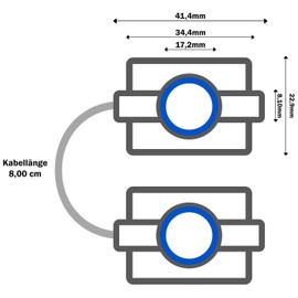 LED Module Chain Cold White 7000 K 12 V 1.5 W 125 mA IP65 1x LED per Module 88.5 x 17.5 mm