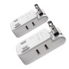 TOP-FLEX Power Strip Compact, Ultra Thin Design, 4 Counts, White,
