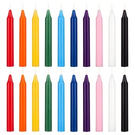 SRG 20 pcs Unscented Assorted Mini Taper Candle, 4 Inch Tall x 1/2 Inch Diameter, Great for Casting Chimes, Rituals, Spells, Vigil, Witchcraft, Wiccan Supplies, Wax Play & More