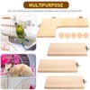 POPETPOP Wooden Hamster Platform Bird Perch : Bird Cage Perch
