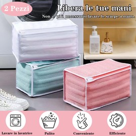 Laundry Bags for Shoes, Laundry Bag, Laundry Bag, 2 Pack Shoe Bags with Zipper, Large Bag for Shoes, Washing Machine, 360° Cleaning, Reusable and Durable