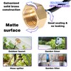 Hourleey Garden Hose Adapter, Brass Standard 3/4" Female Thread to