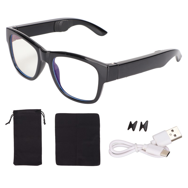 Smart Sunglasses Multifunctional Wireless Bluetooth Sunglasses for PC Laptop ComputerWhite