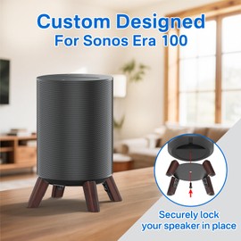 Premium Wooden Tripod Desk Stand for Sonos Era 100 Desktop Stand | Stable Era 100 Speaker Stand Designed for Sonos Ear 100 Desk Stand for Optimal Sound Quality and Easy to Install