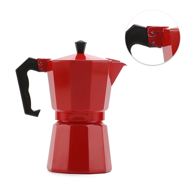 150ml Moka Pot Uniform Heat Distribution Aluminum Stovetop Moka Coffee