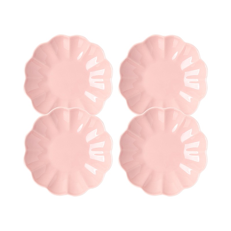 SHIDACHENG Salad Plates Set of 4, Ceramic Dessert Plate for