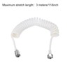 sourcing map Spring Flexible Shower Hose, 3Meter/118inch Flexible Telescopic Shower