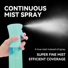 DDRXYETR Continuous Mist Spray Bottle for Hair, Face & Plants (6.8oz/200ml) - Ultra Fine Travel-Size Water Mister for Salons, Cleaning, Pets & Skincare Leakproof Design