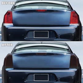 SQQP Tail Light Rear Light Cover & 3rd Third Brake Light Cover Kit 3Pcs Compatible with 2015-2023 Chrysler 300/300C(Smoke Black)