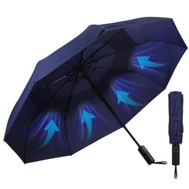 Gifmore Umbrella Small Storm Proof - Lightweight Automatic Pocket Umbrella - Strong Portable Travel Umbrella for Men and Women, navy