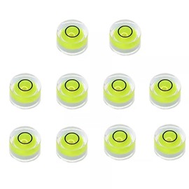 10PCS Precision Round Bubble Level Mini Spirit Level DIY Measuring Tool Kit (15x8mm)