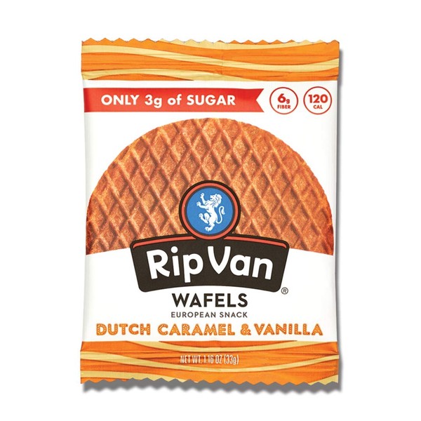 Rip Van Wafels Dutch Caramel & Vanilla Stroopwafels - Healthy