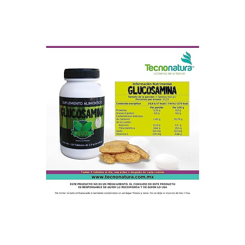 GLUCOSAMINA 100 TABLETAS TECNONATURA JUNIOR
