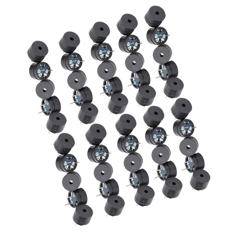 Pack of 50 16 Ohm AC 2KHz Electromagnetic Buzzer, 3V