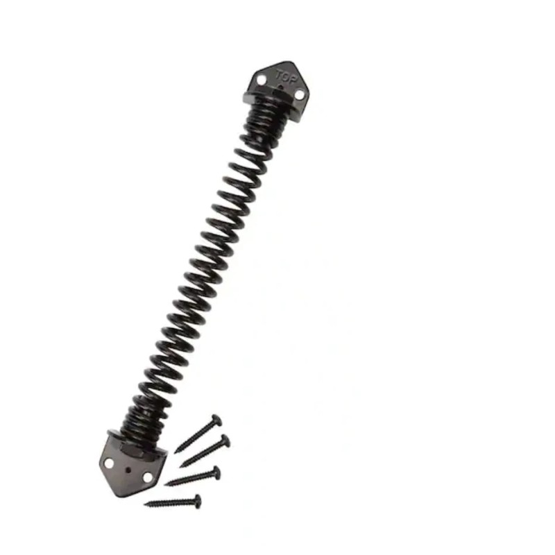 Everbilt 11 in. Black Adjustable Tension Self Closing Gate Door