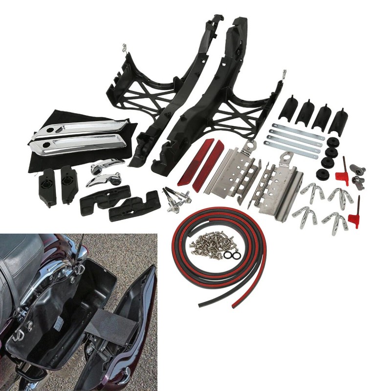 TCMT One Touch Opening Saddlebag Latch Lids Hardware Cover Kit
