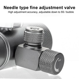 DONGKER Aquarium CO2 Pressure Reducer, Aquarium CO2 Pressure Regulator Valve, CO2 System Pressure Regulator with Single Meter/Double Metre Display, Compatible with G5/8, W21.8 Interface