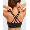 CRZ YOGA Womens Butterluxe Strappy High Neck Longline Sports Bra