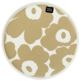 Marimekko UNIKKO Unikko Plate, Round Plate, 7.9 inches (20 cm), Beige, Scandinavian Tableware