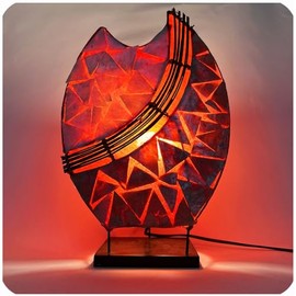 Simandra Bali Asia Decorative Lamp Mood Lamp Floor Lamp Table Lamp 36 cm Colour Red