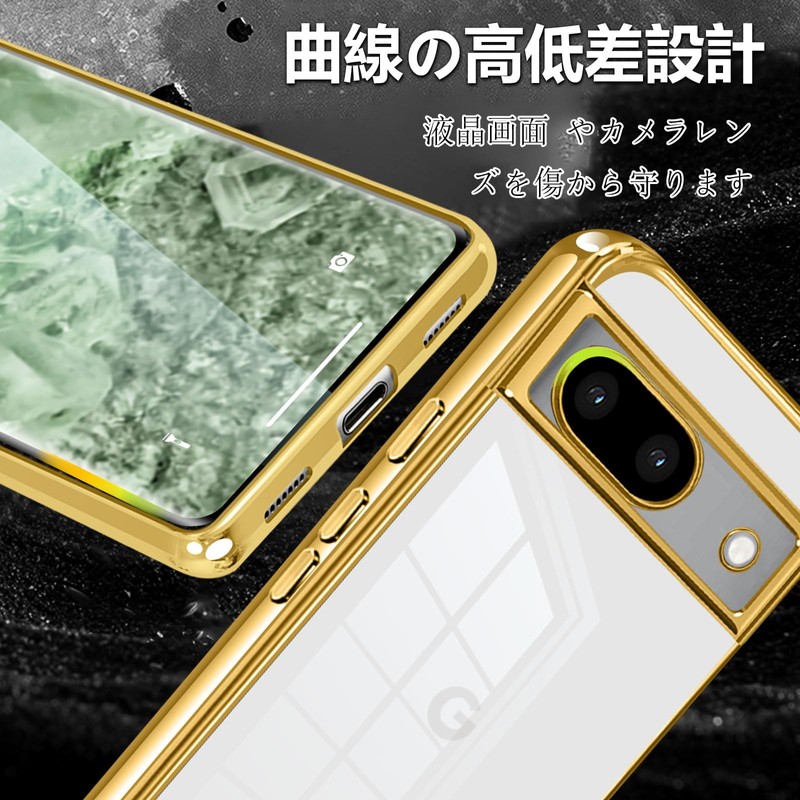 MiaoKeDa Google Pixel8A Case, Clear, Shockproof, Transparent TPU Bumper, Lightweight,