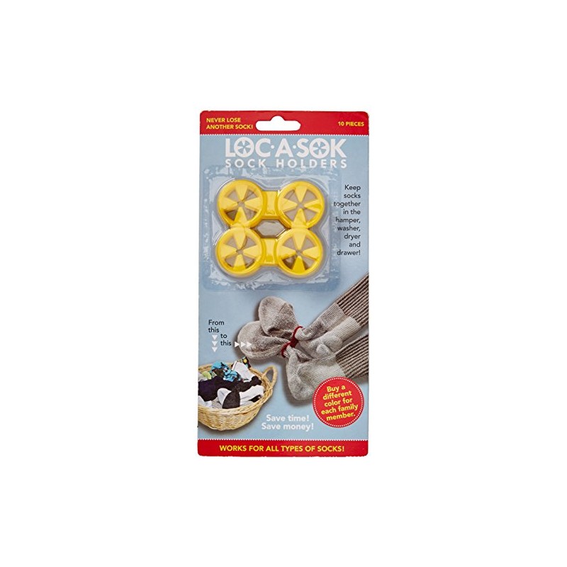 Loc A Sok Sock Locks (Pack of 40) All Yellow